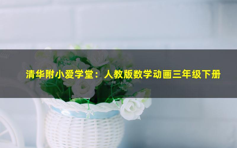 清华附小爱学堂:人教版数学动画三年级下册(完结)