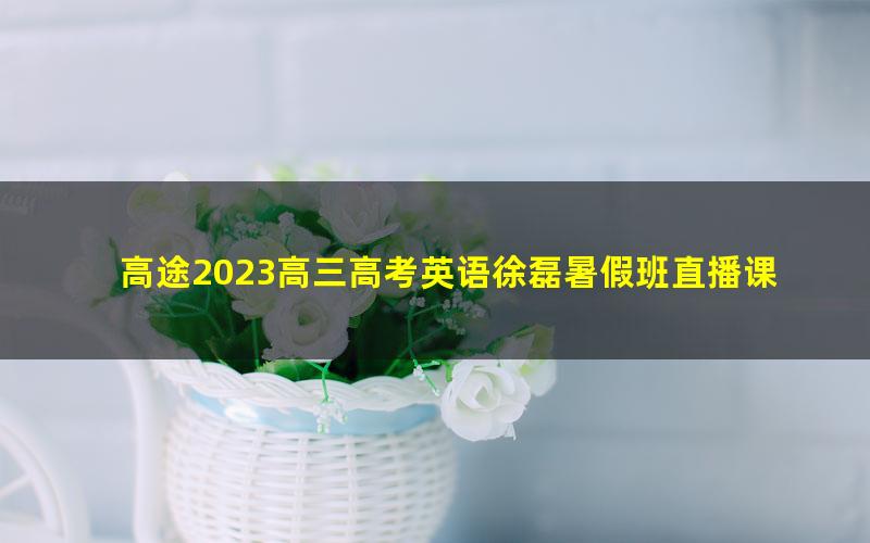 高途2023高三高考英语徐磊暑假班直播课（规划服务）