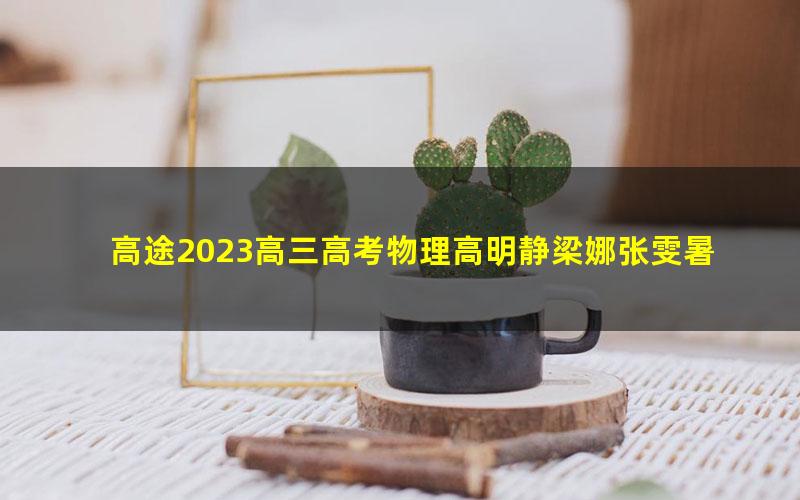 高途2023高三高考物理高明静梁娜张雯暑假班录播课(知识切片)