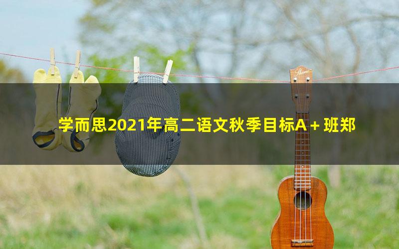 学而思2021年高二语文秋季目标A＋班郑会英（完结）