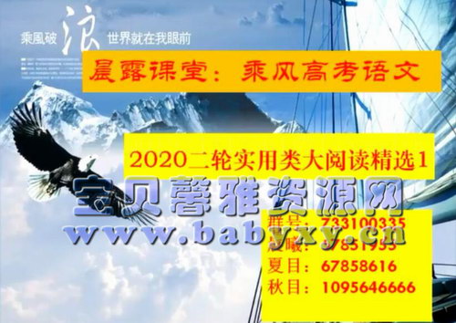 2021乘风高考语文二轮重难点强化训练（30.2G高清视频）