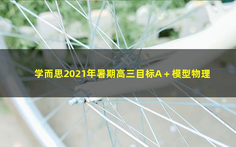 学而思2021年暑期高三目标A＋模型物理章进（完结）（2022学年12.6G高清视频）