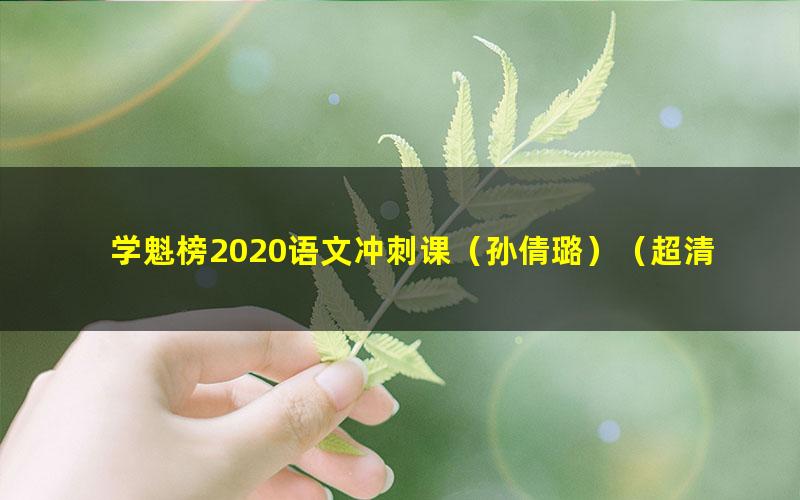 学魁榜2020语文冲刺课（孙倩璐）（超清视频）