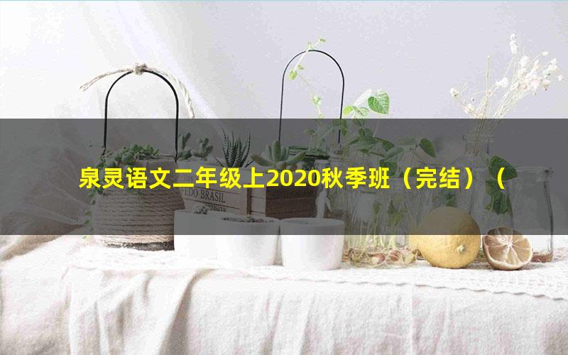 泉灵语文二年级上2020秋季班（完结）（34.2G高清视频）