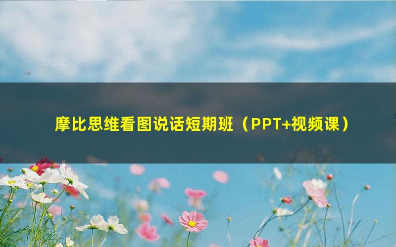 摩比思维看图说话短期班(PPT+视频课)