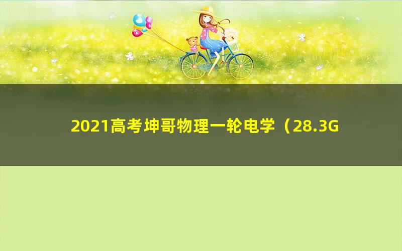 2021高考坤哥物理一轮电学（28.3G高清视频）