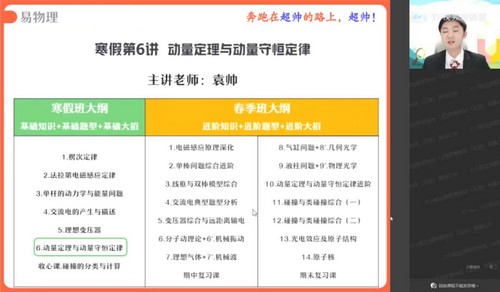 作业帮2022高二物理袁帅寒假冲顶班 