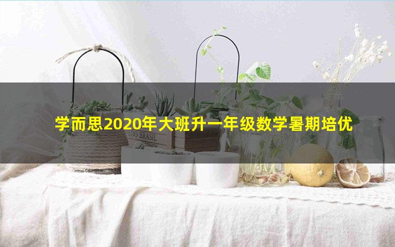 学而思2020年大班升一年级数学暑期培优班（勤思在线-何俞霖）（高清视频）