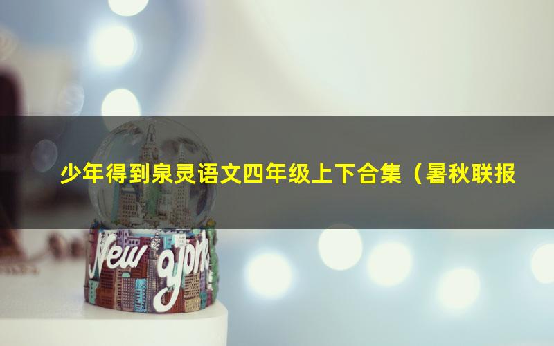 少年得到泉灵语文四年级上下合集(暑秋联报)(40G高清视频)