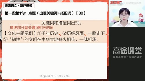 高途2022高二语文张宁暑假班（2.49G高清视频）