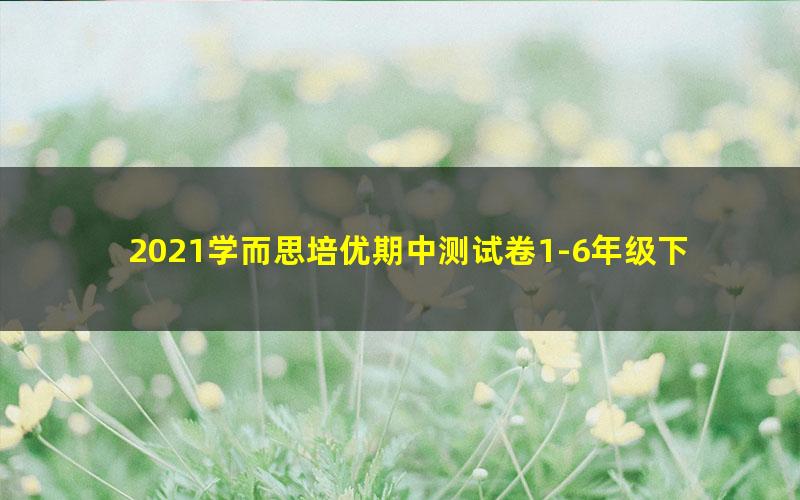 2021学而思培优期中测试卷1-6年级下册语数英 