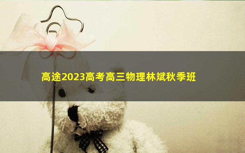 高途2023高考高三物理林斌秋季班 