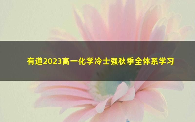 有道2023高一化学冷士强秋季全体系学习卡（规划服务）