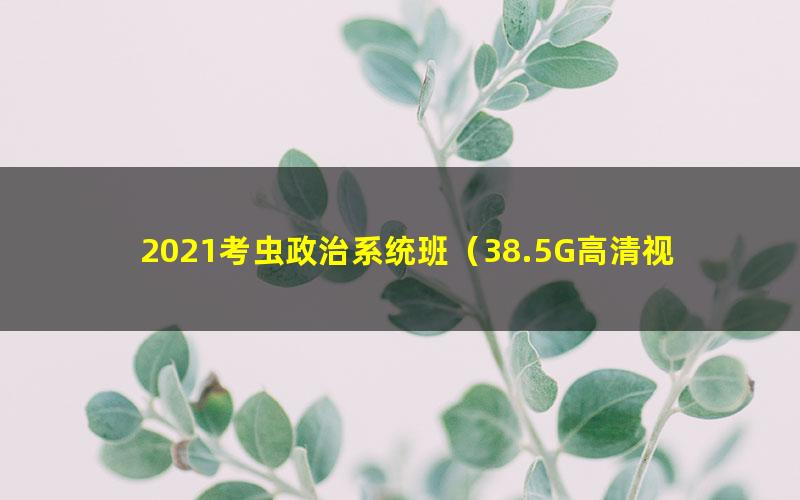 2021考虫政治系统班（38.5G高清视频）