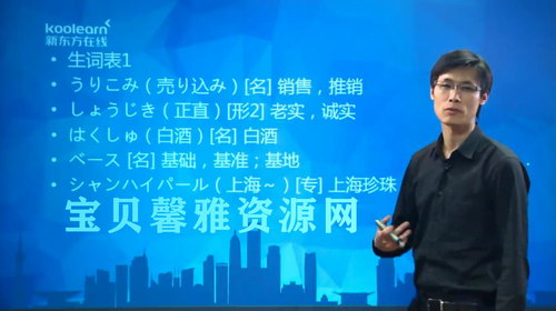 新东方新标准日语中级讲练结合 讲师褚进(高清视频)