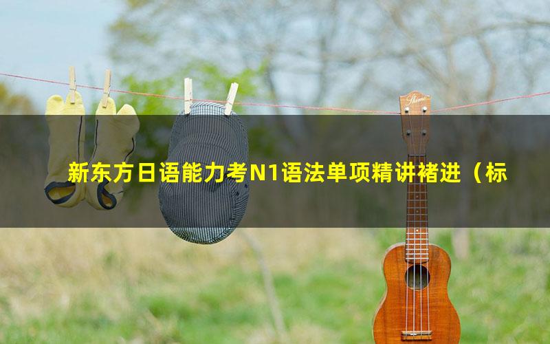 新东方日语能力考N1语法单项精讲褚进(标清视频)