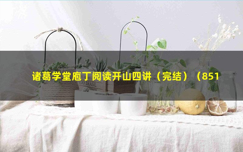 诸葛学堂庖丁阅读开山四讲(完结)(851M高清视频)