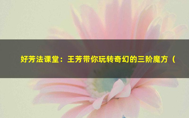 好芳法课堂：王芳带你玩转奇幻的三阶魔方（高清视频）