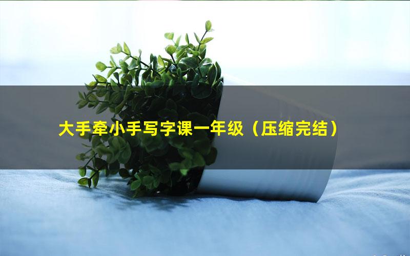 大手牵小手写字课一年级(压缩完结)