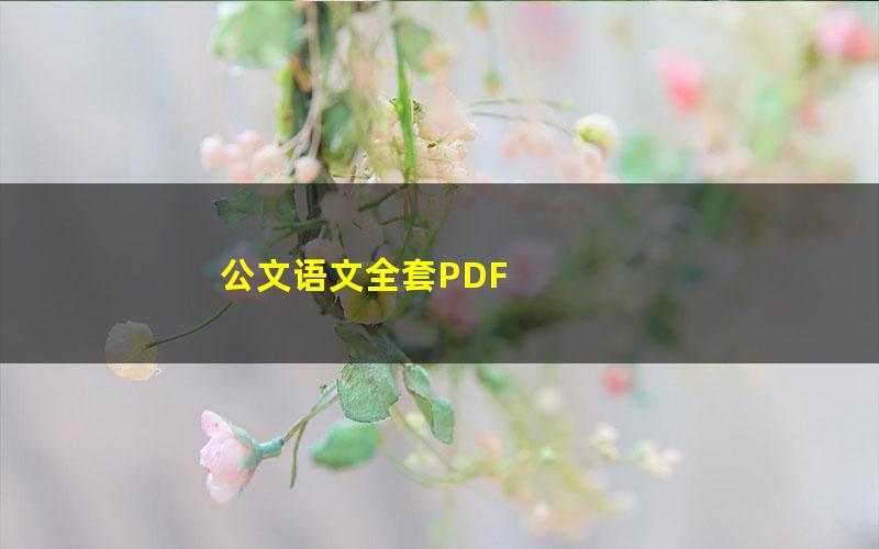 公文语文全套PDF 