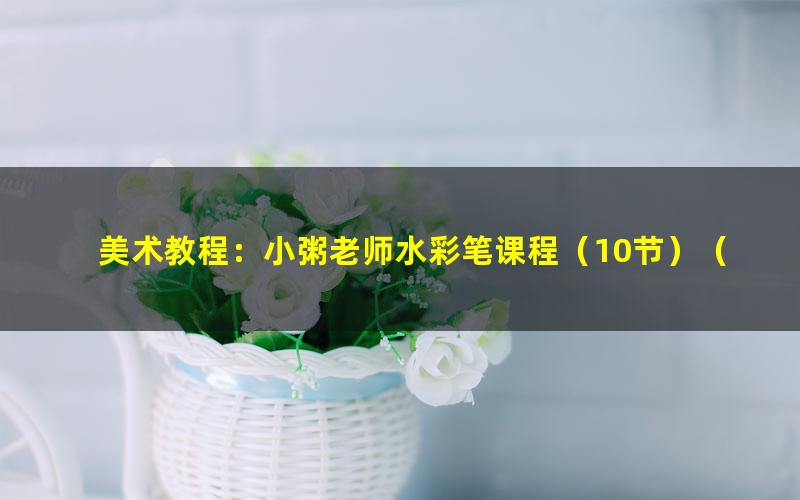 美术教程:小粥老师水彩笔课程(10节)(8.17G高清视频)