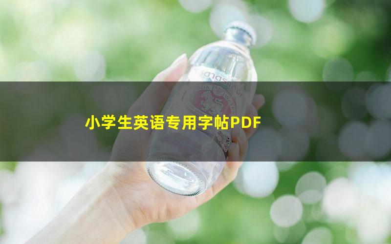 小学生英语专用字帖PDF 