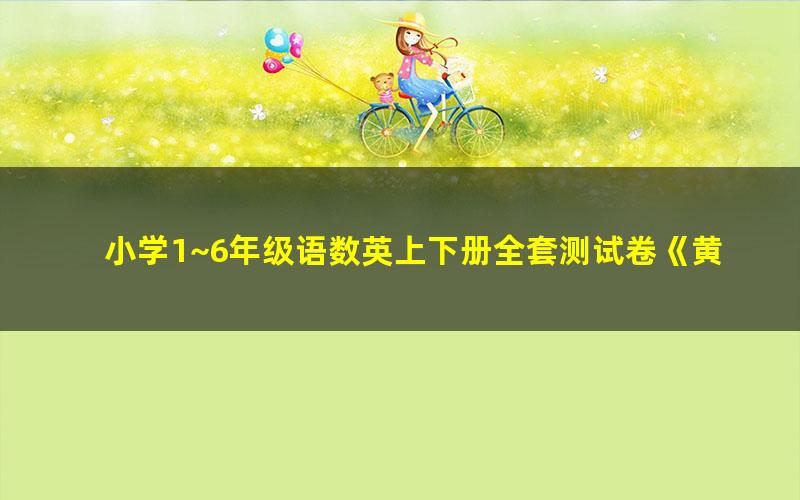 小学1~6年级语数英上下册全套测试卷《黄冈360°定制密卷》电子版(含答案)