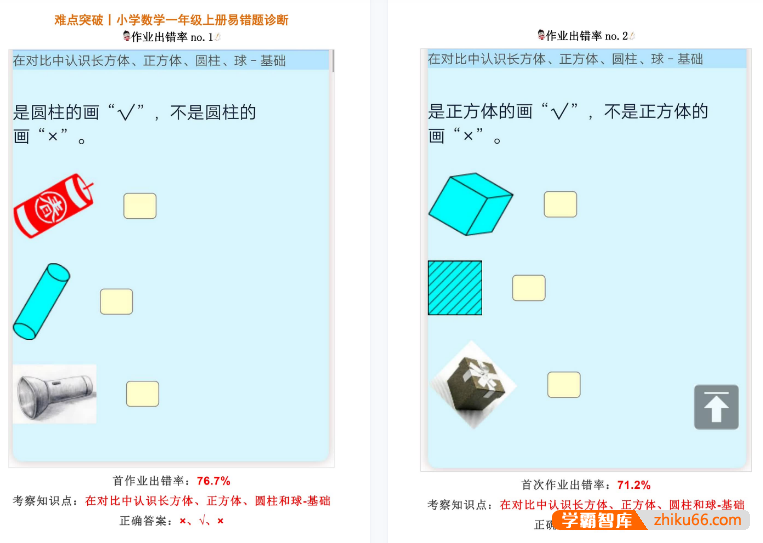 小学数学易错题诊断（适用于1-6年级上册）-小学数学-第1张