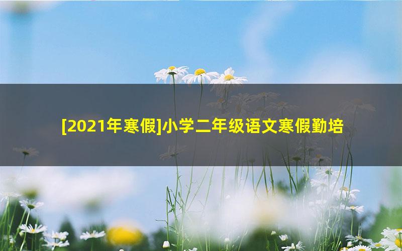 [2021年寒假]小学二年级语文寒假勤培优班（勤思在线-徐铭颖）