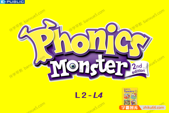 自然拼读教材《自然拼读怪兽 Phonics Monster》L1- L4学生书+练习册+音频+教师PPT-小学英语-第1张